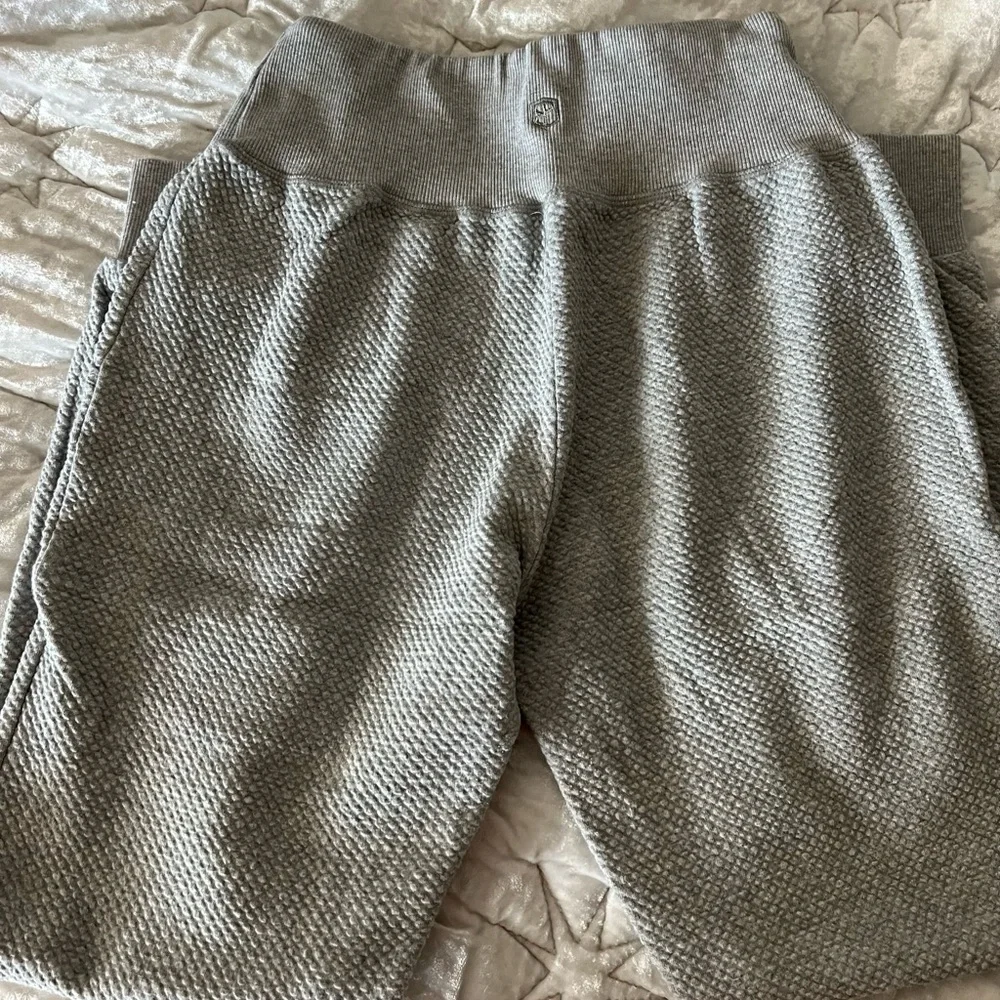Gray Textured Joggers - Picture 2 of 6